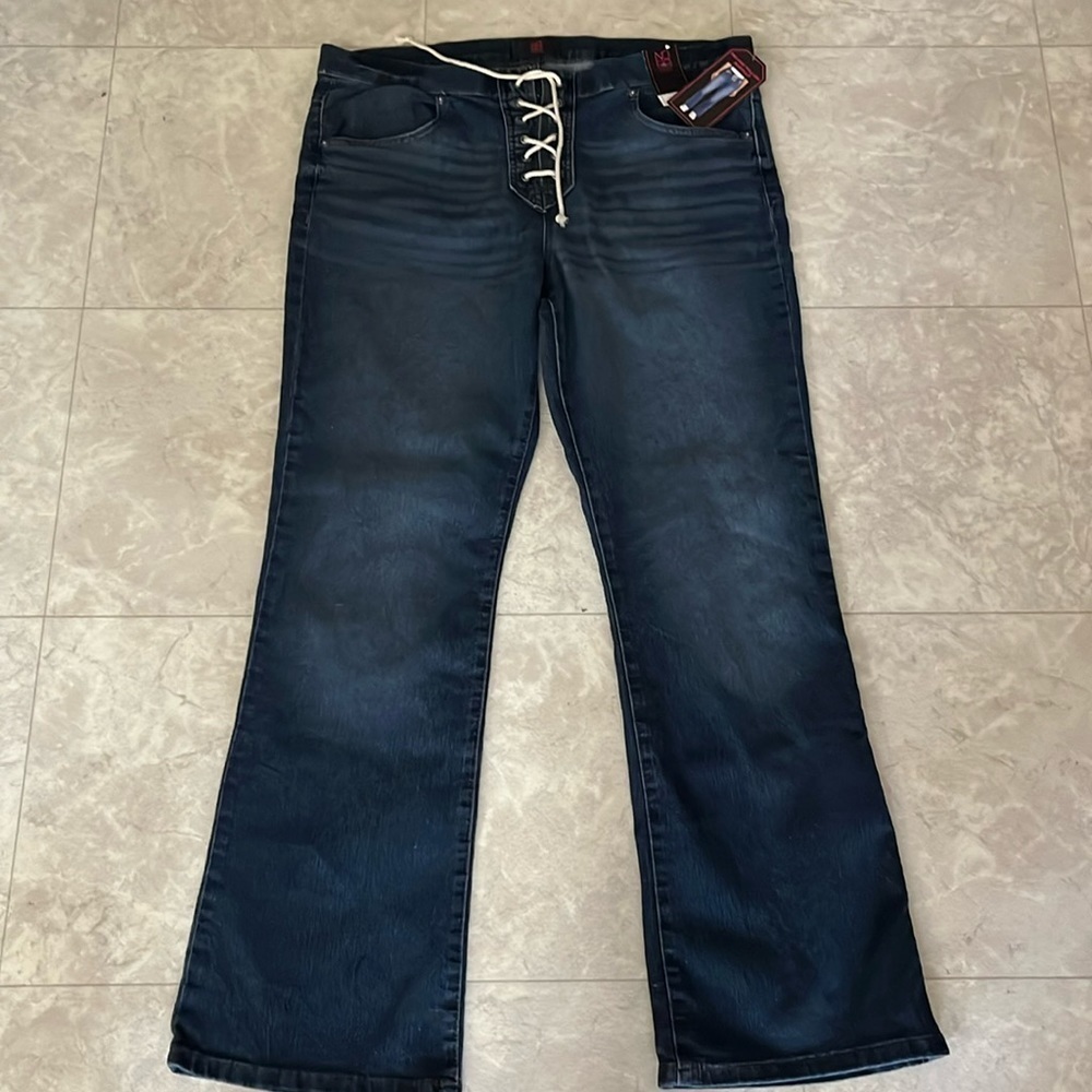 🆕 NOBO Mid Rise Tie Bootcut Jeans XXL/19